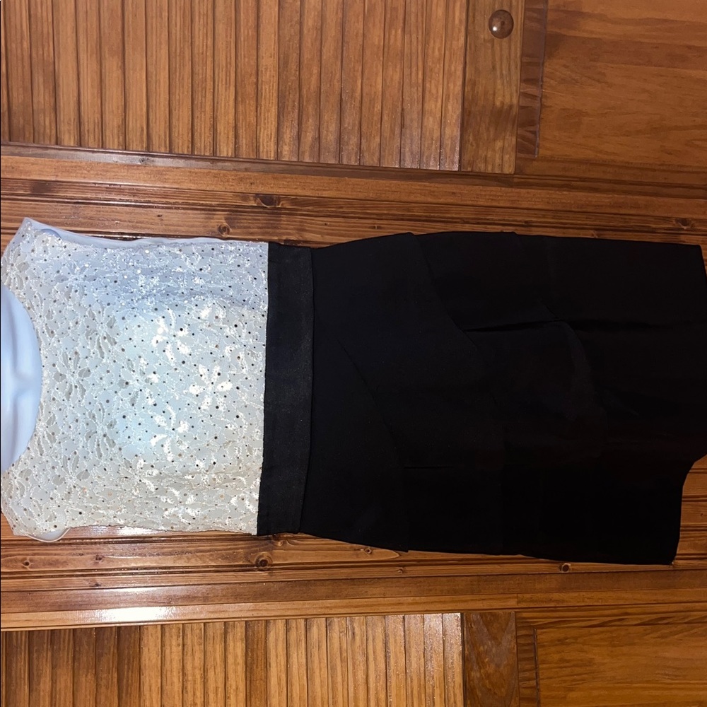 Black and white formal dress